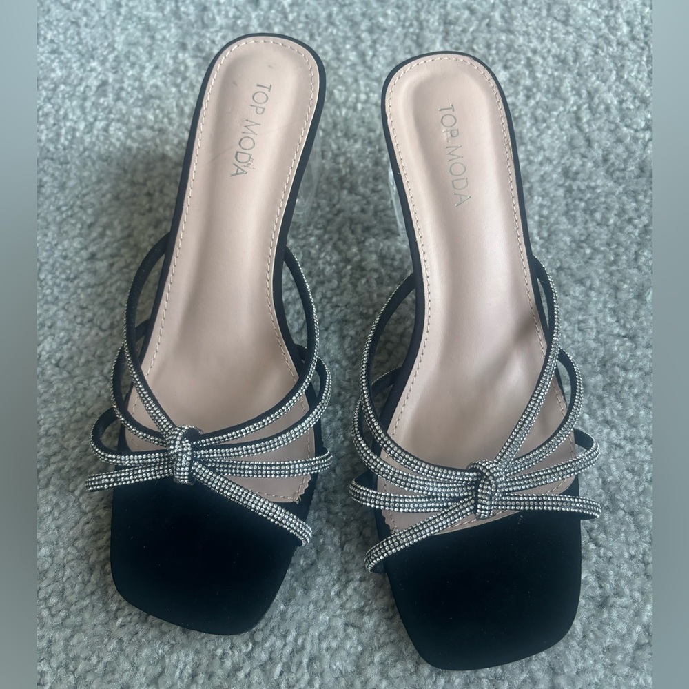 NWT! Beaded Dress Mule Embellished Heeled Sandal